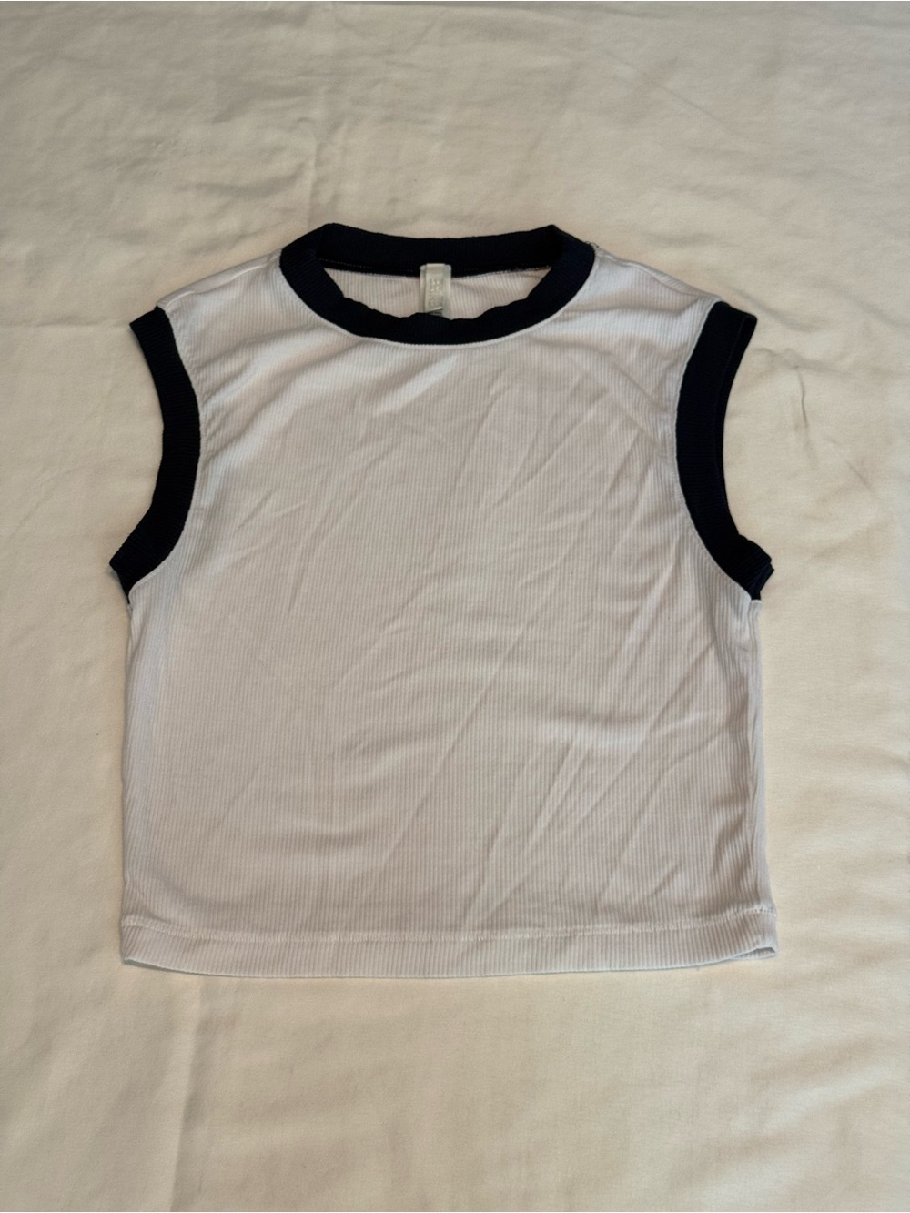 Skims Soft Lounge Ringer Cropped Tank Top Size XS